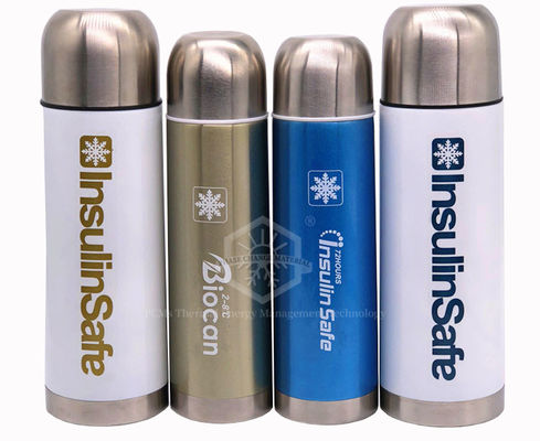 2-8° C SS304 PCM Travel Cooler Flask 36 godzin do biomedycyny i przenoszenia insuliny